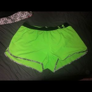 NEON GREEN UNDER ARMOR SHORT ✅